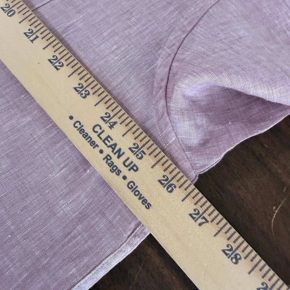 Brooks Brothers Madison Mens XL Pre-Owned Shirt Pink Baird McNutt Irish Linen - Picture 9 of 10